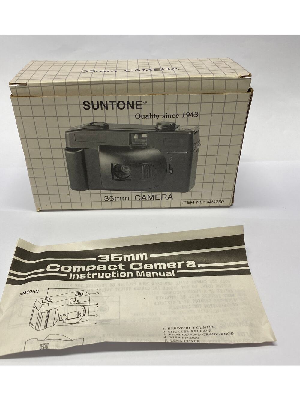 Suntone MM250 35mm Compact Film Camera With Box Manual Pre Owned